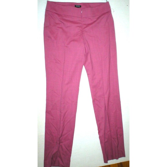 $565 Womens Worth New York Dark Pink Pants Heather Gray Slacks Work 6 NWT Tall